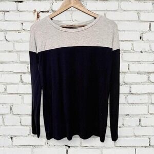 Zenana Outfitters Blue&Gray Long Sleeve Super‎ Soft Tunic Top Size M
